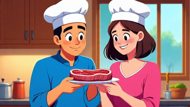Ilustrasi makanan. (Meta AI)